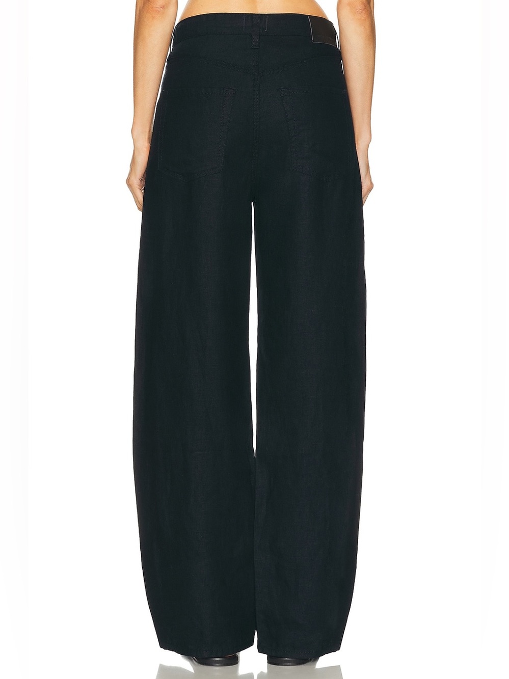 $298 NWOT Citizens Of Humanity “Brynn” Linen Trousers in Dark Blue Sz 29 - Picture 2 of 15